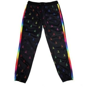 JEFFREE STAR RAINBOW TRACK PANTS XL